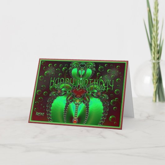 ペリドットの誕生日 カード (正面)