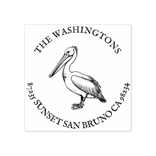 ペリパーソナライズされたカン差出人住所スタンプ名 ラバースタンプ (インプリント)