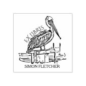 ペリパーソナライズされたカンEx Libris蔵書票 ラバースタンプ (インプリント)