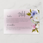 ペリホワイトマウヴフローラモダン詳細 エンクロージャーカード (正面)