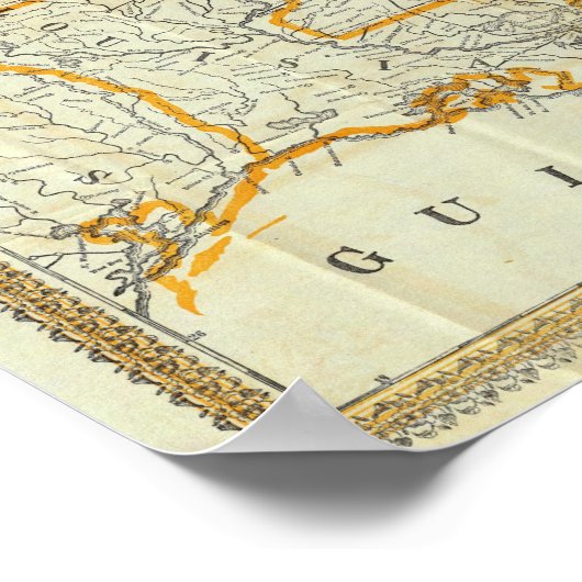 ペリンの新しい地形戦争地図 ポスター (角)