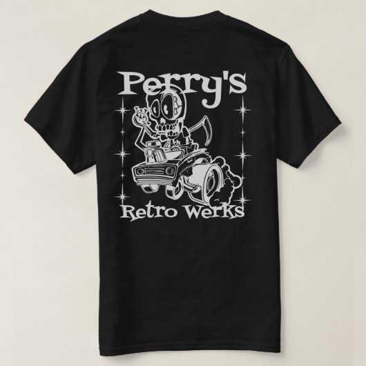 ペリーのレトロのWerksの暗闇のワイシャツ Tシャツ (デザイン裏面)