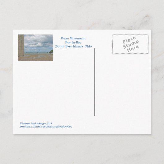 ペリーの勝利と平和国際的記念碑 ポストカード (裏面)