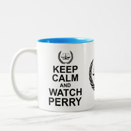 ペリー保の法的なユーモアを見る穏やかさ ツートーンマグカップ