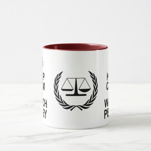 ペリー保の法的なユーモアを見る穏やかさ マグカップ (中央)