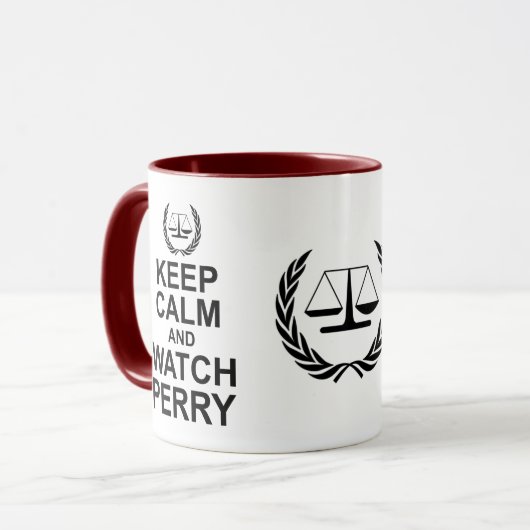 ペリー保の法的なユーモアを見る穏やかさ マグカップ (正面左)