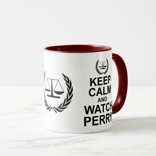ペリー保の法的なユーモアを見る穏やかさ マグカップ (正面右)
