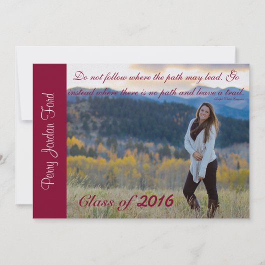 ペリー卒業 招待状 (正面)