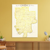 ペリー郡の地図 キャンバスプリント (インサイチュ (リビング))