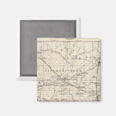 ペリー郡、ナッシュビルとカーミの地図 マグネット (正面/裏面)