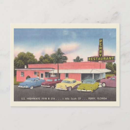 ペリー，フロリダヴィンテージペリーレストラン ポストカード (正面)