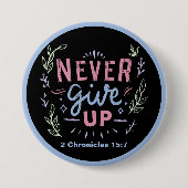 ペリ与えカンとやる気を起こさせるカエルを決して上げない 缶バッジ (正面)