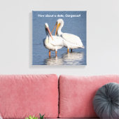 ペリ包まれたカン二人のおもしろいプリント キャンバスプリント (インサイチュ (リビング))