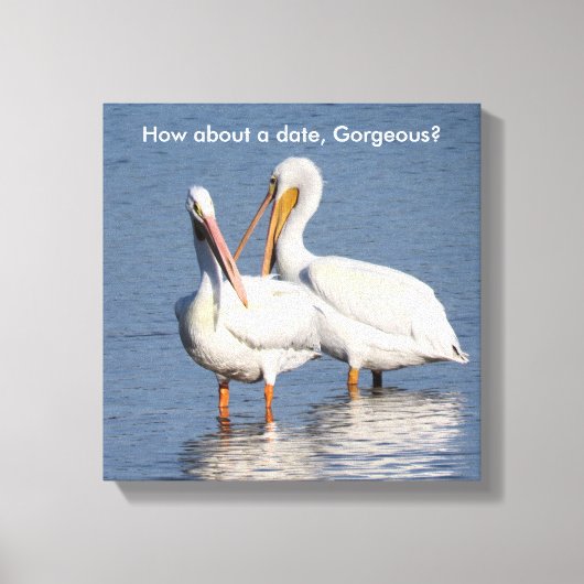 ペリ包まれたカン二人のおもしろいプリント キャンバスプリント (正面)