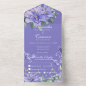 ペリ素朴フラワーズ&バタフライパープルディナー オールインワン招待状 (内側)