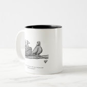 ペルおもしろいセンター空のネスター子育てユーモア ツートーンマグカップ (正面左)