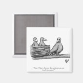 ペルおもしろいセンター空のネスター子育てユーモア マグネット (正面/裏面)