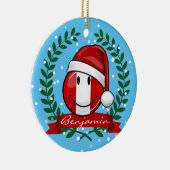 ペルすてきー国旗のクリスマススタイル セラミックオーナメント (右)