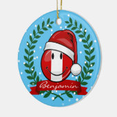 ペルすてきー国旗のクリスマススタイル セラミックオーナメント (左)