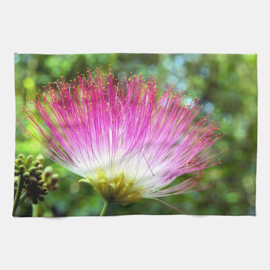 ペルシアのシルクツリーフラワーティータオル キッチンタオル (横)