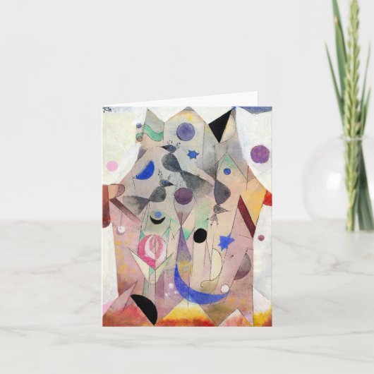 ペルシアのナイチンゲールby Paul Klee,抽象芸術・アート カード (正面)