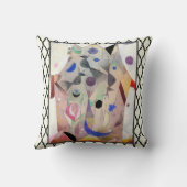 ペルシアのナイチンゲールby Paul Klee,抽象芸術・アート クッション (裏面)