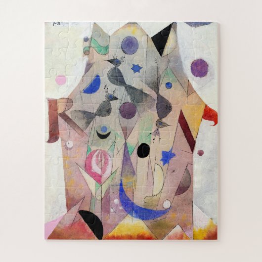 ペルシアのナイチンゲールby Paul Klee,抽象芸術・アート ジグソーパズル (縦)