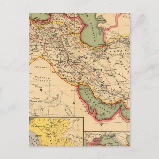ペルシアの古代世界帝国、マケドニア人 ポストカード (正面)