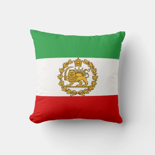ペルシアの獅子旗と太陽の旗の王冠パフラヴィ君主国 クッション (正面)