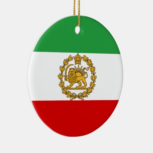 ペルシアの獅子旗と太陽の旗の王冠パフラヴィ君主国 セラミックオーナメント (右)
