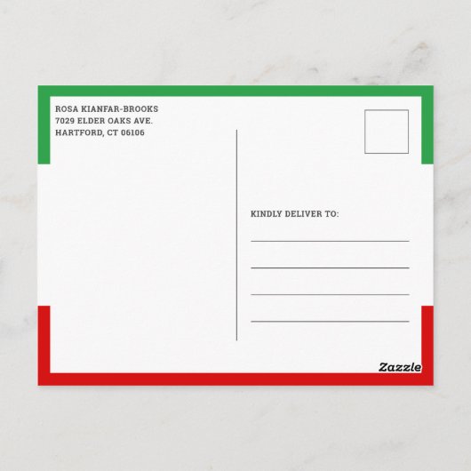 ペルシアの獅子旗と太陽の旗の王冠パフラヴィ君主国 ポストカード (裏面)