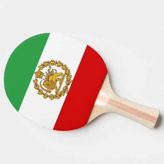 ペルシアの獅子旗と太陽の旗の王冠パフラヴィ君主国 卓球ラケット (横)