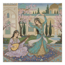 ペルシアの細密画アート ポスター