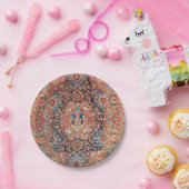 ペルシアカーペットブラックブルーレッド  ペーパープレート (パーティー)