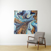 ペルシアブルー瑪瑙：東洋のラグジュアリーな食感 タペストリー (インサイチュ(横))