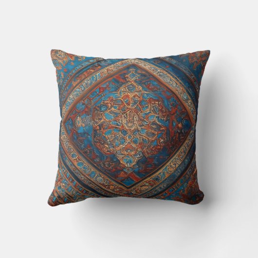 ペルシアモダンの美しい古いパターンコレクション クッション (裏面)