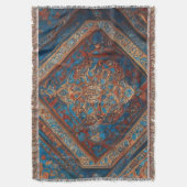 ペルシアモダンの美しい古いパターンコレクション スローブランケット (正面縦)