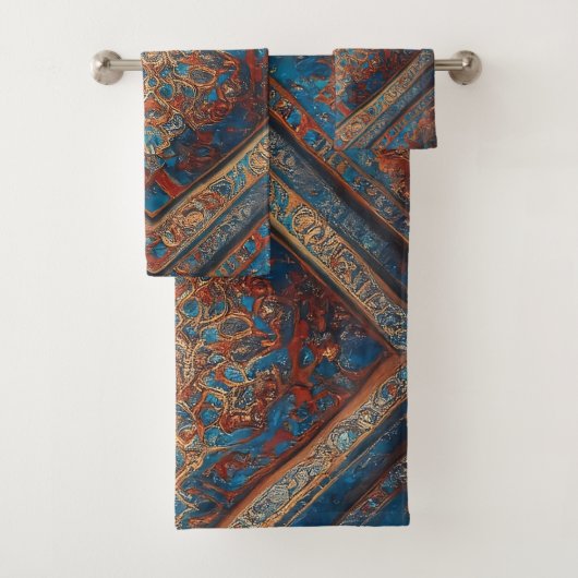 ペルシアモダンの美しい古いパターンコレクション バスタオルセット (インサイチュ)