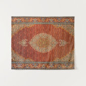 ペルシアレッドブルーオレンジイエロー  タペストリー (正面(横))