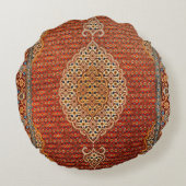 ペルシアレッドブルーオレンジイエロー  ラウンドクッション (裏面)