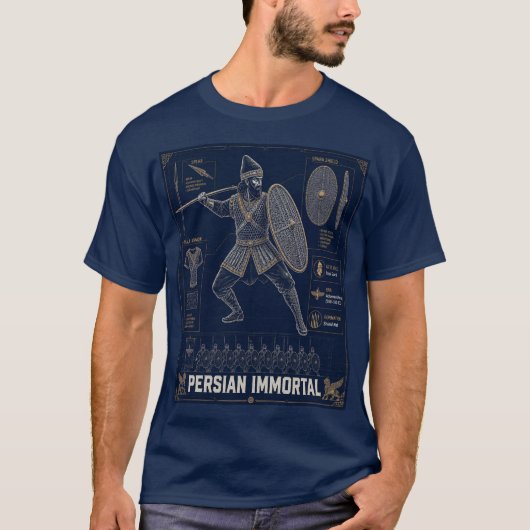 ペルシア不死隊設計図Tシャツ Tシャツ (正面)