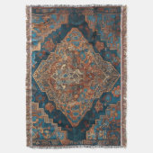 ペルシア人気があるの美しい古いパターンコレクション スローブランケット (正面縦)