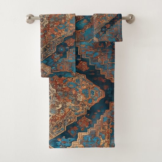 ペルシア人気があるの美しい古いパターンコレクション バスタオルセット (インサイチュ)