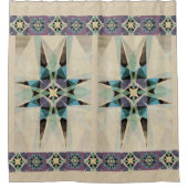 ペルシア動揺して星水彩万華鏡 シャワーカーテン (正面)