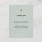 ペルシア正教キリスト教祈りの言葉カードのセントジェームズ プレイスカード (裏面)