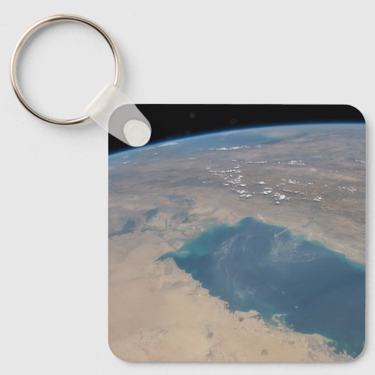 ペルシア湾の熱帯の青い海。 キーホルダー (正面)