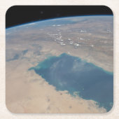 ペルシア湾の熱帯の青い海。 スクエアペーパーコースター (正面)