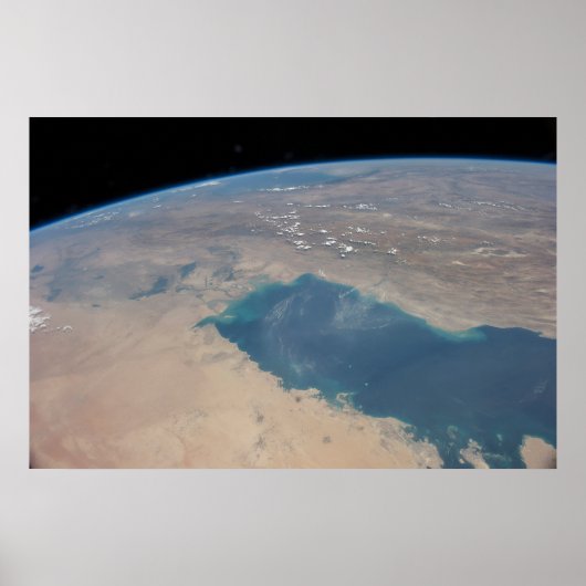 ペルシア湾の熱帯の青い海。 ポスター (正面)