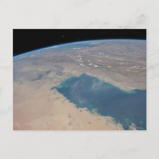 ペルシア湾の熱帯の青い海。 ポストカード (正面)