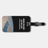 ペルシア湾の熱帯の青い海。 ラゲッジタグ (裏面横)